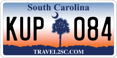 SC license plate KUP084