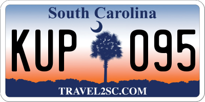 SC license plate KUP095
