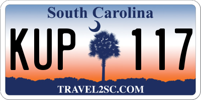 SC license plate KUP117