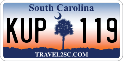 SC license plate KUP119
