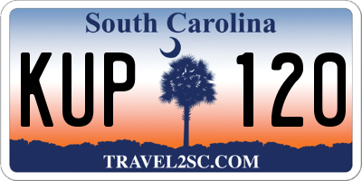 SC license plate KUP120