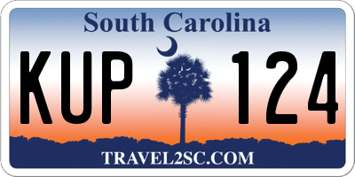 SC license plate KUP124