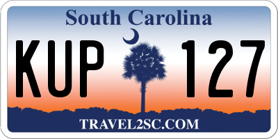 SC license plate KUP127
