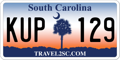 SC license plate KUP129
