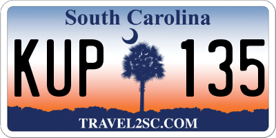 SC license plate KUP135
