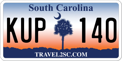 SC license plate KUP140