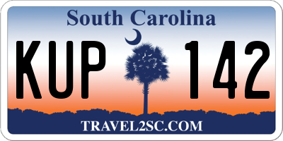 SC license plate KUP142