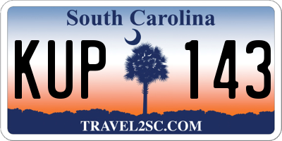 SC license plate KUP143