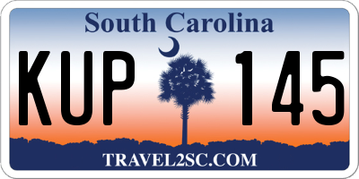 SC license plate KUP145