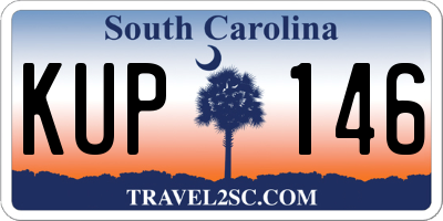SC license plate KUP146