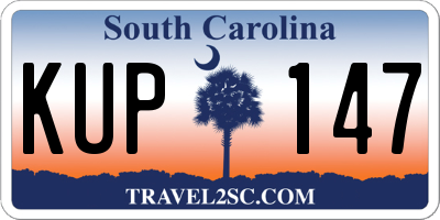 SC license plate KUP147