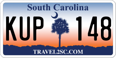 SC license plate KUP148