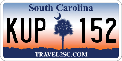 SC license plate KUP152