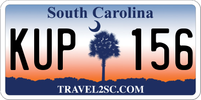SC license plate KUP156