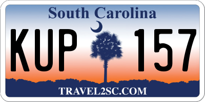 SC license plate KUP157