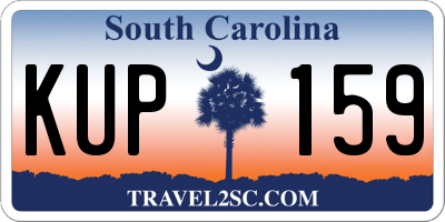 SC license plate KUP159