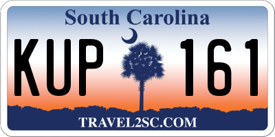SC license plate KUP161