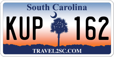 SC license plate KUP162