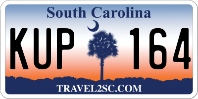 SC license plate KUP164