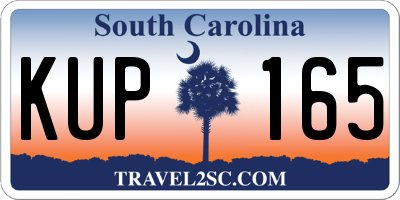 SC license plate KUP165