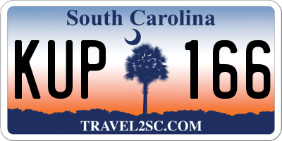 SC license plate KUP166