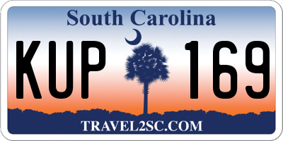 SC license plate KUP169