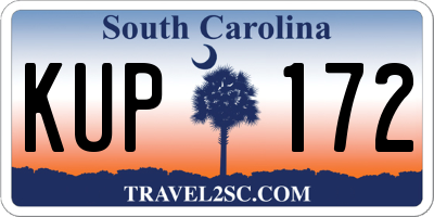 SC license plate KUP172