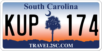 SC license plate KUP174