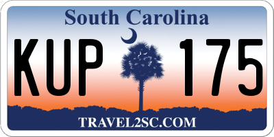 SC license plate KUP175