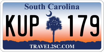 SC license plate KUP179
