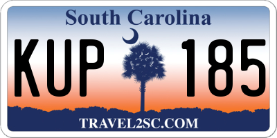 SC license plate KUP185
