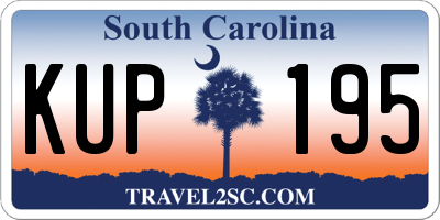 SC license plate KUP195