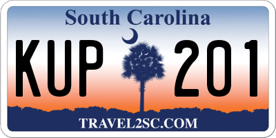 SC license plate KUP201
