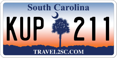 SC license plate KUP211