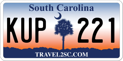 SC license plate KUP221