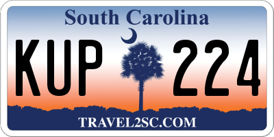 SC license plate KUP224