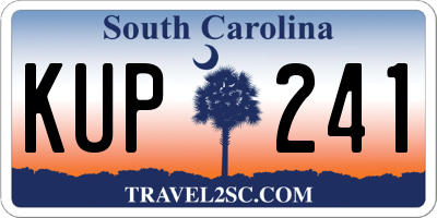 SC license plate KUP241