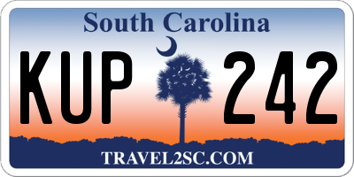 SC license plate KUP242