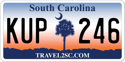 SC license plate KUP246