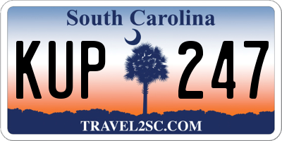 SC license plate KUP247