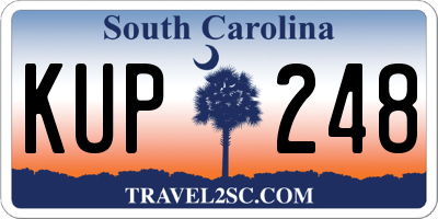 SC license plate KUP248