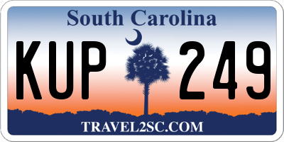 SC license plate KUP249