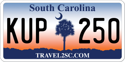 SC license plate KUP250