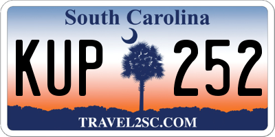 SC license plate KUP252