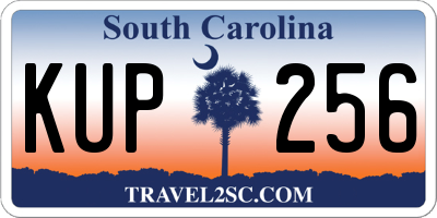 SC license plate KUP256