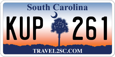 SC license plate KUP261