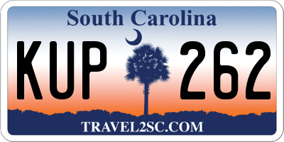 SC license plate KUP262