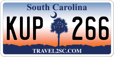 SC license plate KUP266