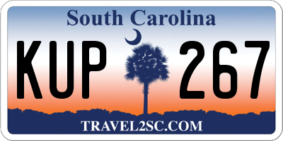 SC license plate KUP267