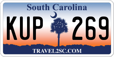 SC license plate KUP269